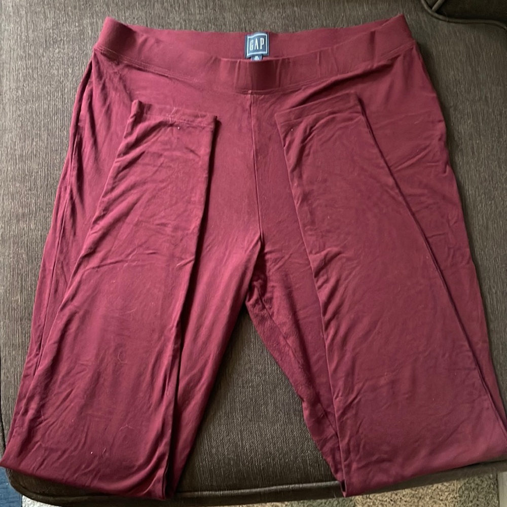 Burgundy Gap Basic Leggings Size XL Tall